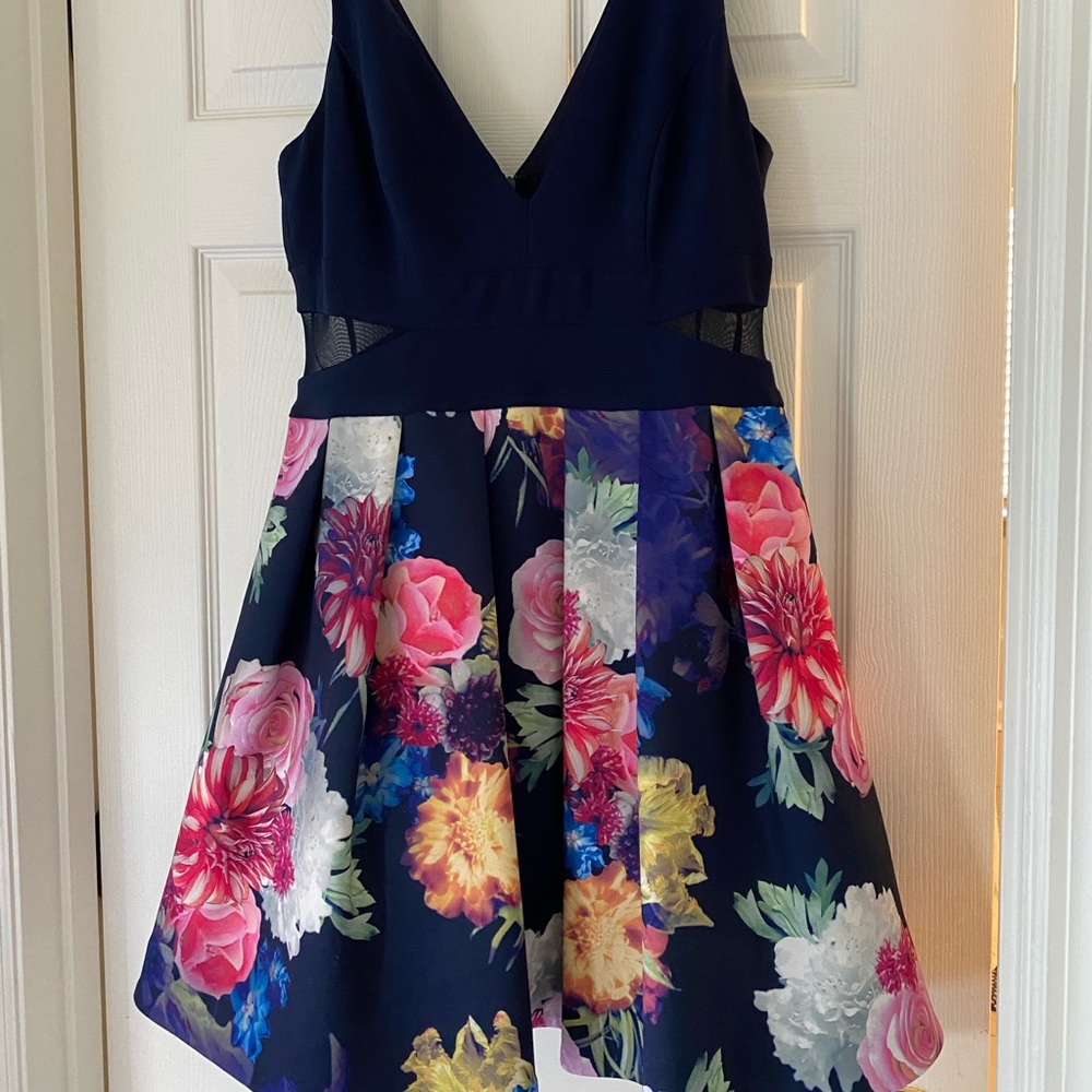 XScape Navy Blue Cocktail Dress